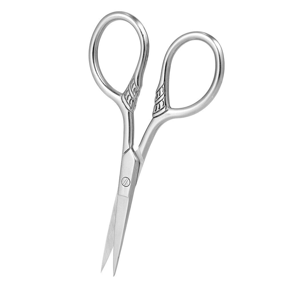 Stainless Steel Beard Scissors - Hairdressing Scissors for Hair, Mustache and Eyebrows