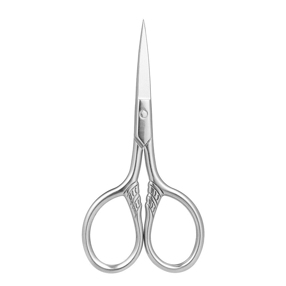 Stainless Steel Beard Scissors - Hairdressing Scissors for Hair, Mustache and Eyebrows