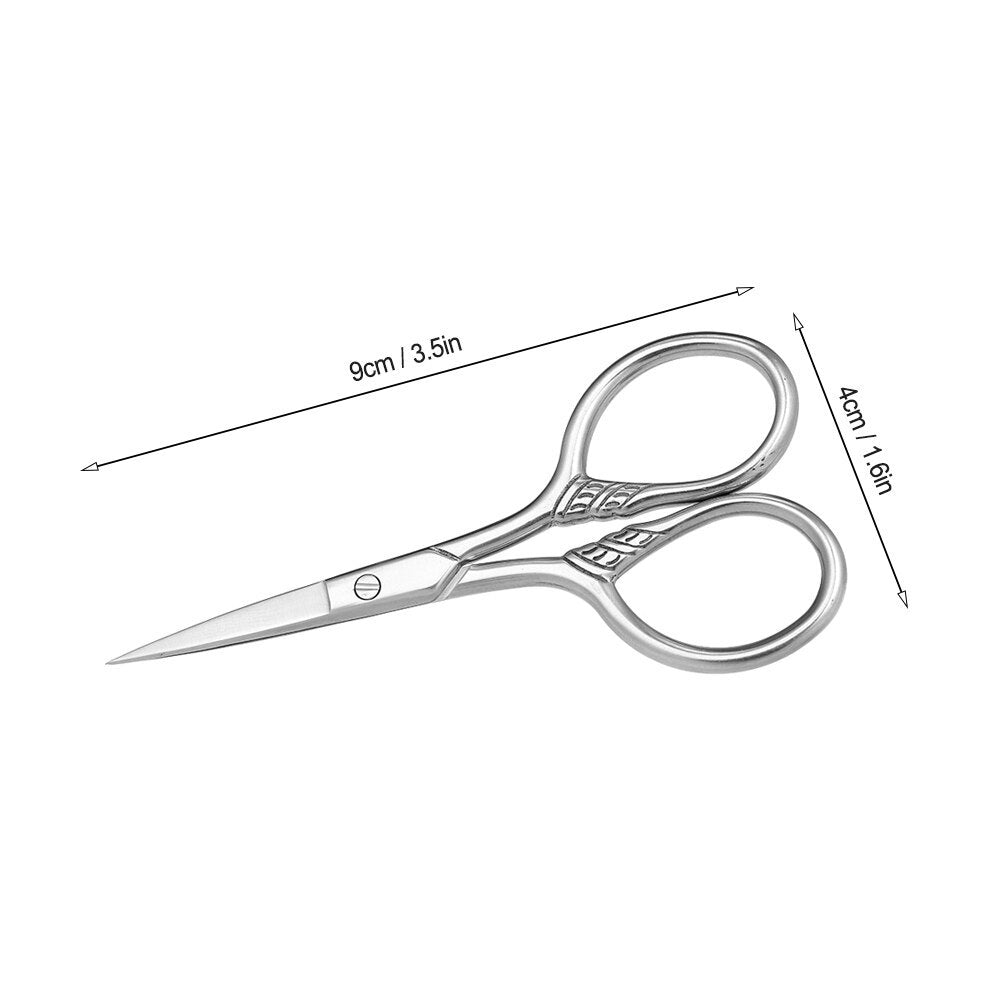 Stainless Steel Beard Scissors - Hairdressing Scissors for Hair, Mustache and Eyebrows