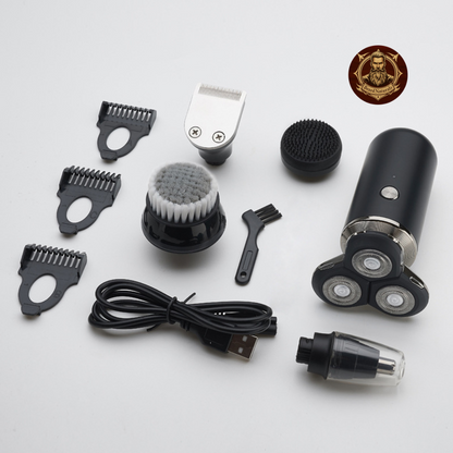 Rasoir Rechargeable au Lithium – 3 Lames Rotatives, Étanche et Lavable