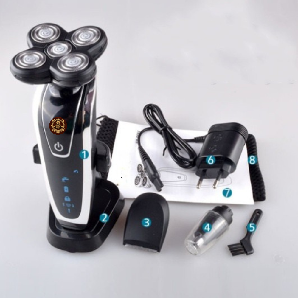 Rasoir Rechargeable Intelligent – Multi-têtes avec Accessoires Complets