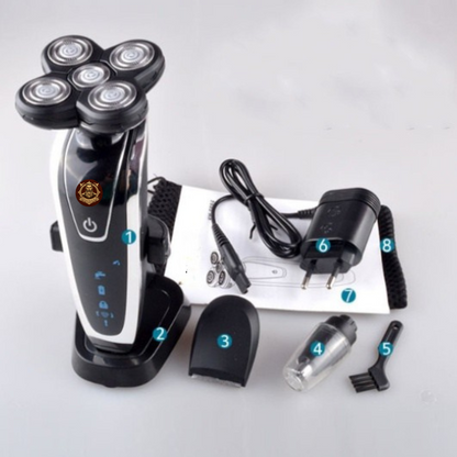 Rasoir Rechargeable Intelligent – Multi-têtes avec Accessoires Complets