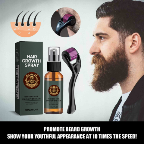 Spray Hydratant Moustache – Stimulant de Croissance et Épaississant  Barbe